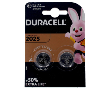 Pack piles DURACELL BOUTON LITHIUM 3V 2025 DL/CR2025 x 2 u