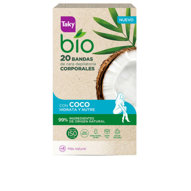Bandes de cire dépilatoire pour le corps BIO COCO 20 unités