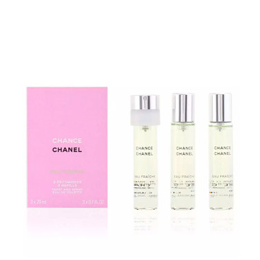 CHANCE EAU FRAICHE eau de toilette vaporisateur twist & spray 3 recharges 3 x 20 ml