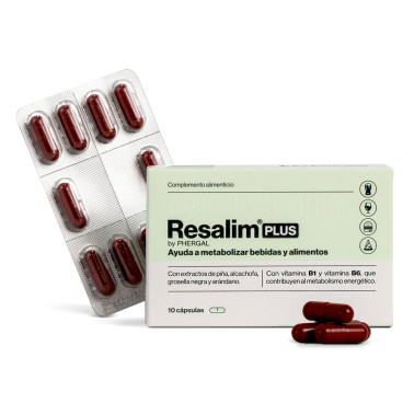 RESALIM PLUS, complément alimentaire métabolisant les boissons et les aliments, 10 capsules