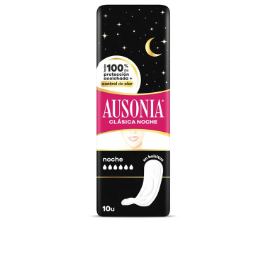 Serviettes hygiéniques AUSONIA NIGHT super plus, lot de 10