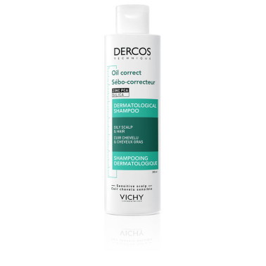 DERCOS shampooing anti-sébum pour cheveux gras 200 ml