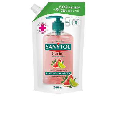 Recharge de savon antibactérien pour les mains SANYTOL, pack écologique 500 ml