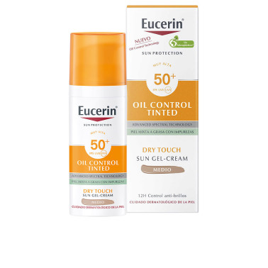Huile PROTECTION SOLAIRE toucher sec gel-crème couleur SPF50+ medium 50 ml