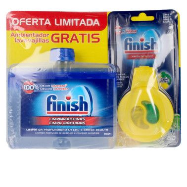 Nettoyant machine FINISH 250 ml + désodorisant lave-vaisselle 2 unités
